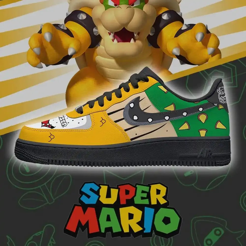 King Bowser Koopa V.1 Super Mario Bros Low Top Shoes