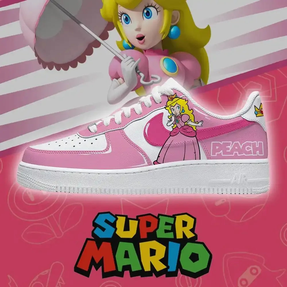 Princess Peach V.1 Super Mario Bros Low Top Shoes