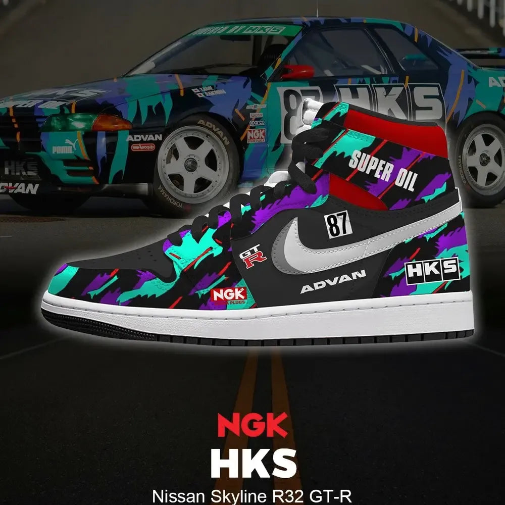 HKS Skyline R32 GT-R High Top Shoes