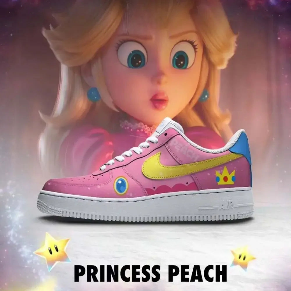 Princess Peach Mario Galaxy Low Top Shoes