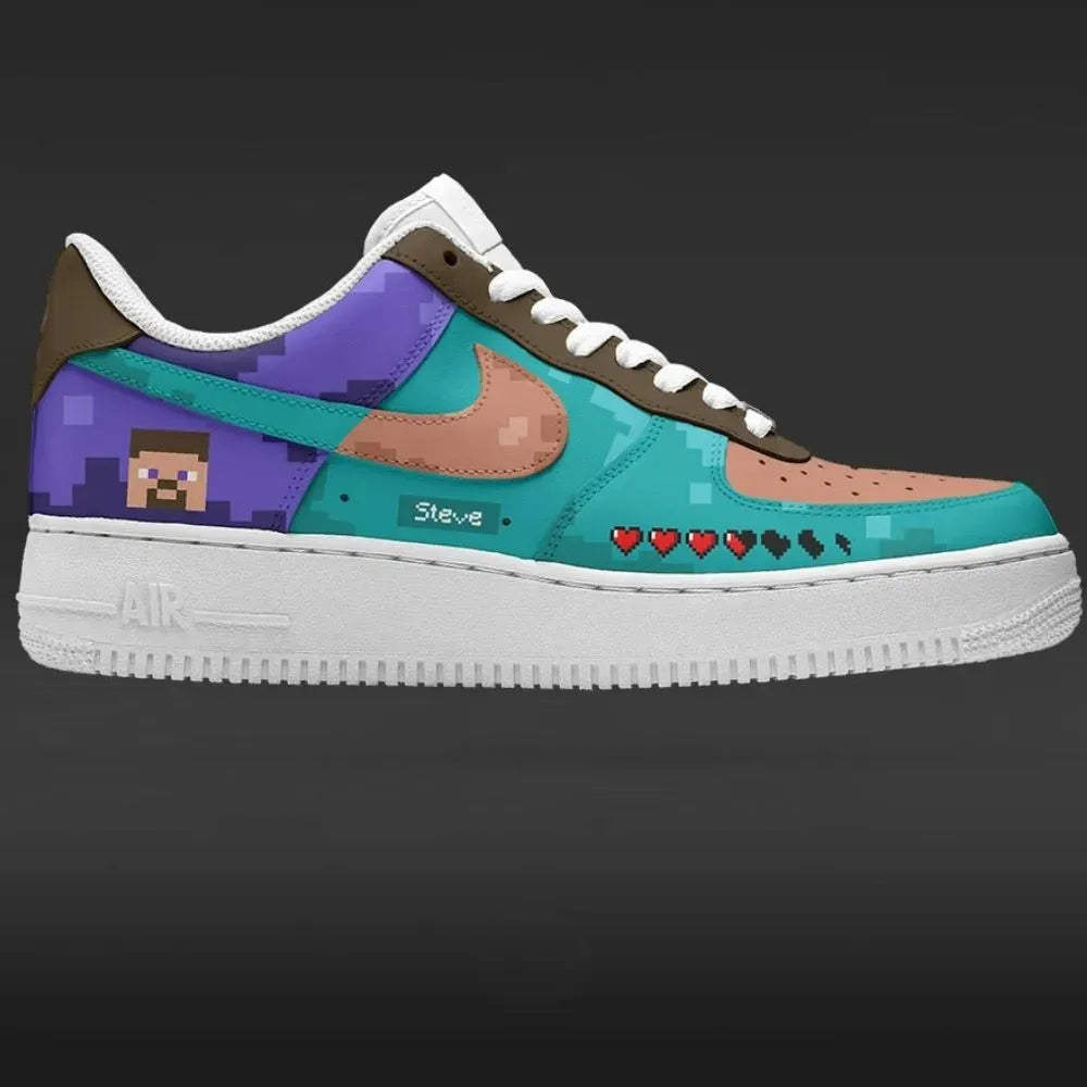 Steve Minecraft Custom Low Top Shoes