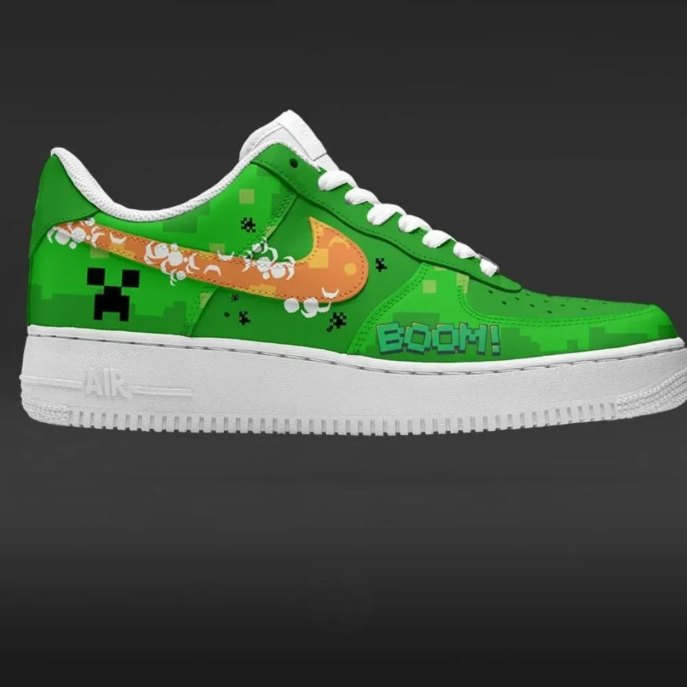 Creeper Minecraft Custom Low Top Shoes