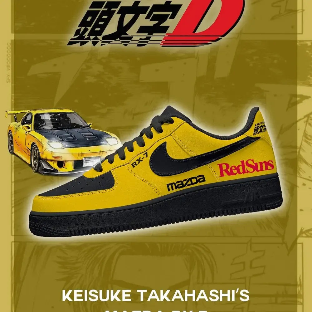Keisuke Takahashi RX-7 FC3S V.2 Initial D Low Top Shoes