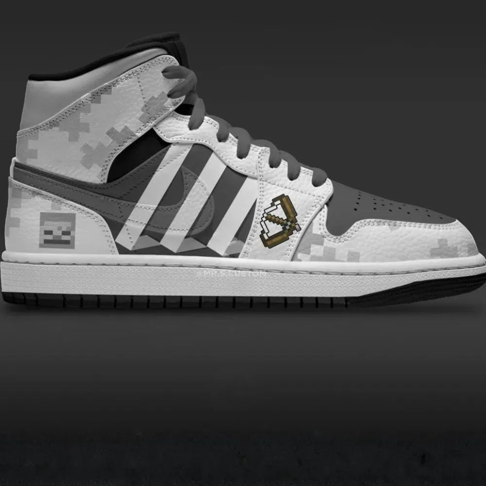 Skeleton Minecraft Custom High Top Shoes