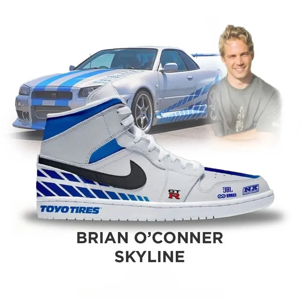 Brian O'Conner Skyline Exclusive Fast and Furious Hightop Shoes