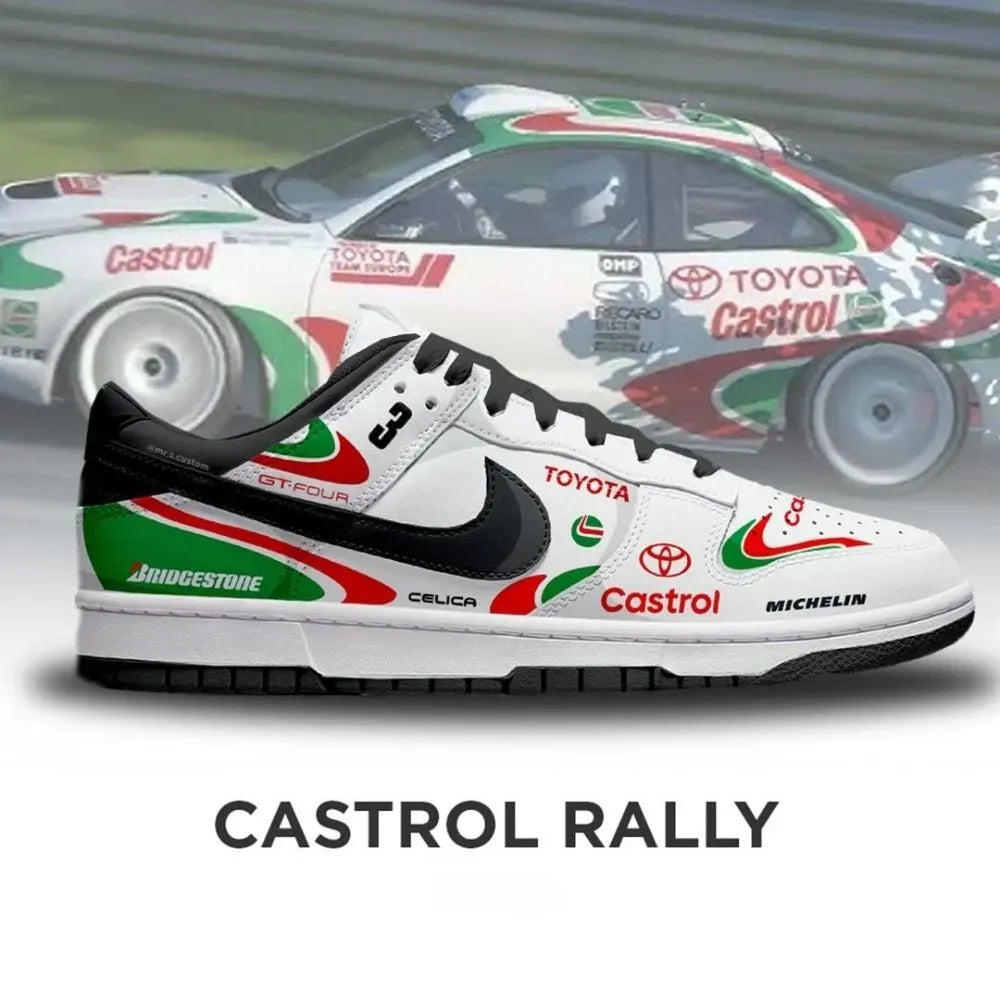 Castrol Rally Car Racing Special Low Top Shoes