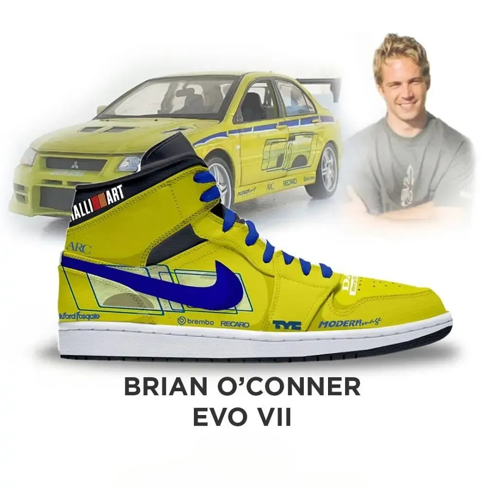 Brian O'Conner Evo VII Exclusive Fast and Furious Hightop Shoes