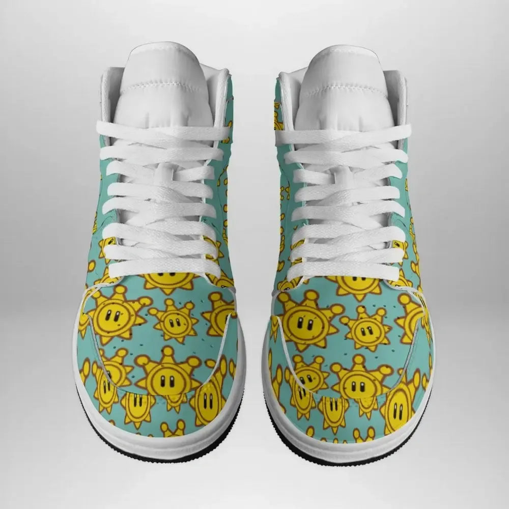 Shine Sprite Super Mario Bros Special High Top Shoes