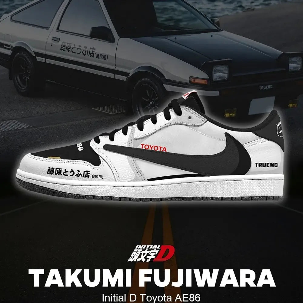 Takumi Fujiwara's AE86 V.2 Initial D Low Top Shoes