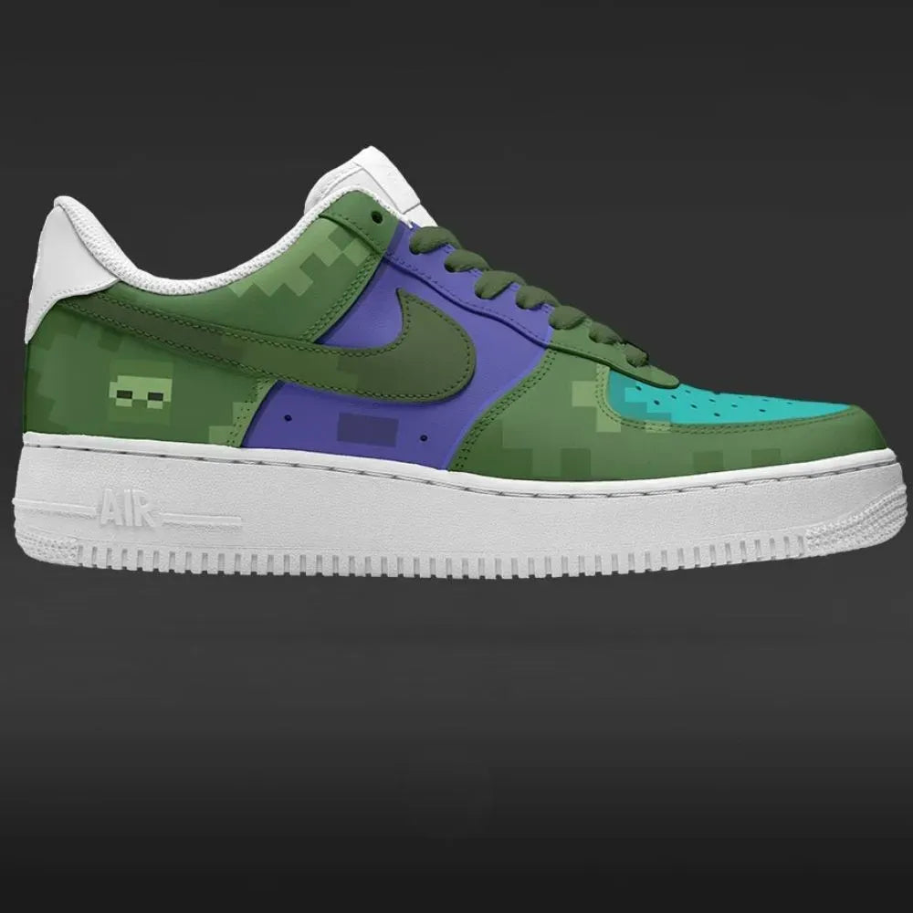 Zombie Minecraft Custom Low Top Shoes