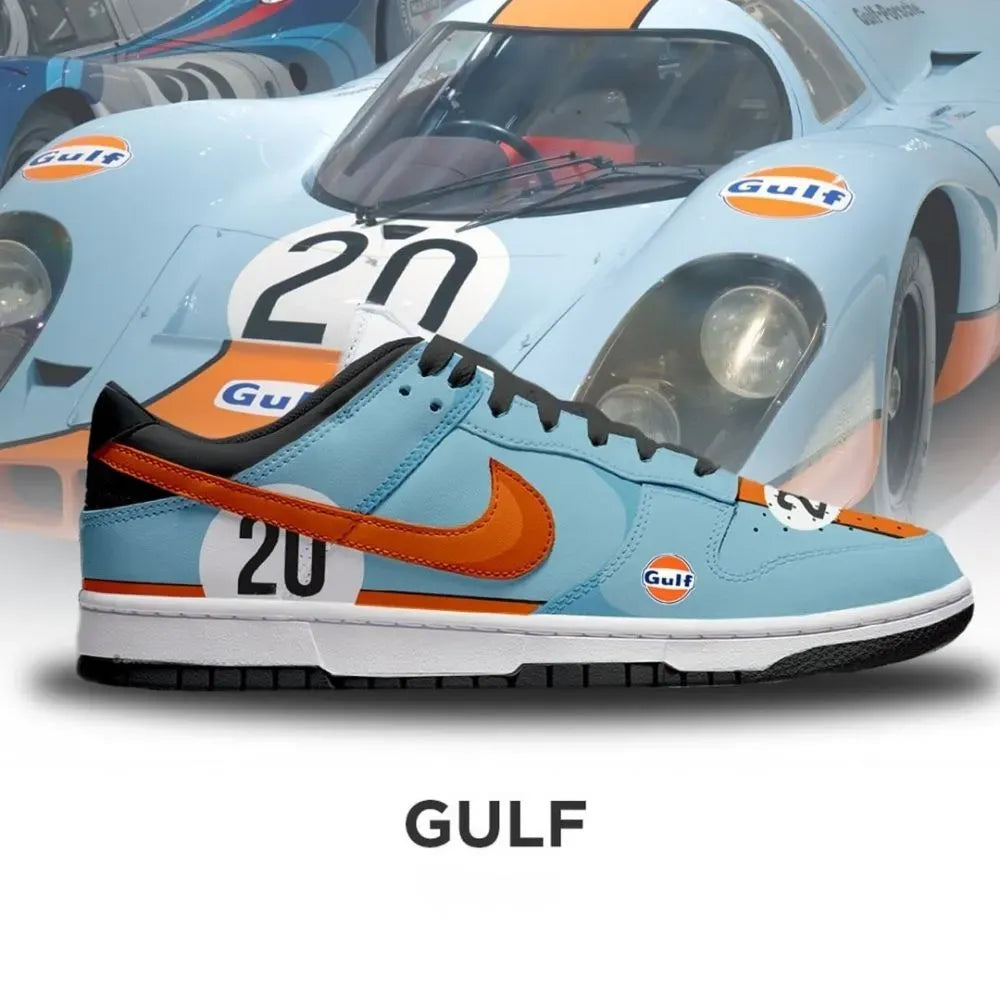 Gulf Car Racing Special Low Top Shoes