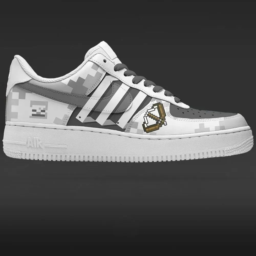 Skeleton Minecraft Custom Low Top Shoes
