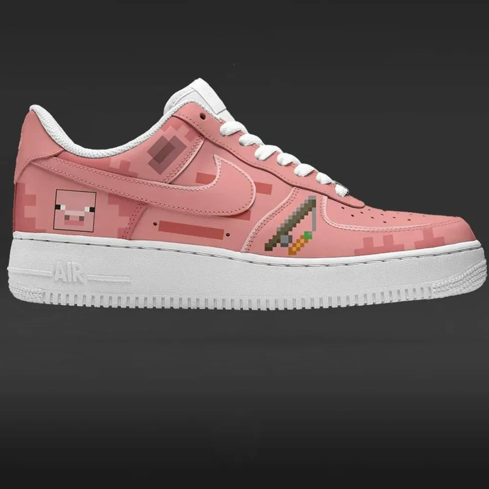 Pig Minecraft Custom Low Top Shoes