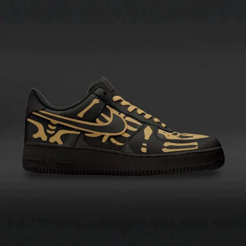 Golden Skull Trooper Fortnite Low Top Shoes