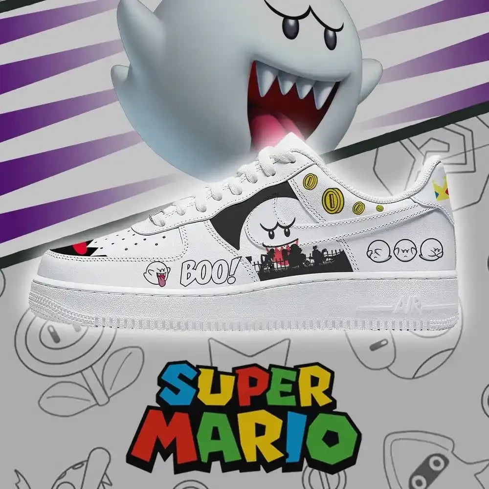 King Boo V.1 Super Mario Bros Low Top Shoes