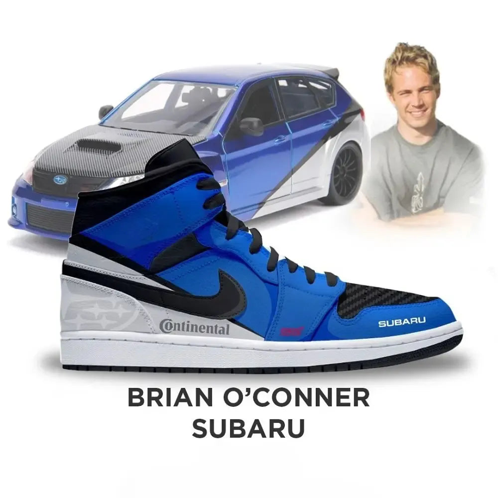 Brian O'Conner Subaru Exclusive Fast and Furious Hightop Shoes