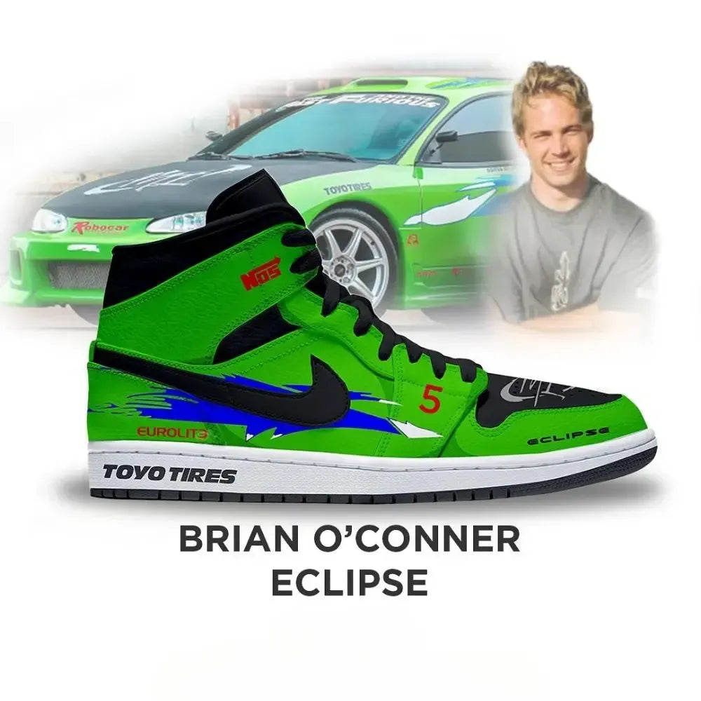 Brian O'Conner Eclipse Exclusive Fast and Furious Hightop Shoes