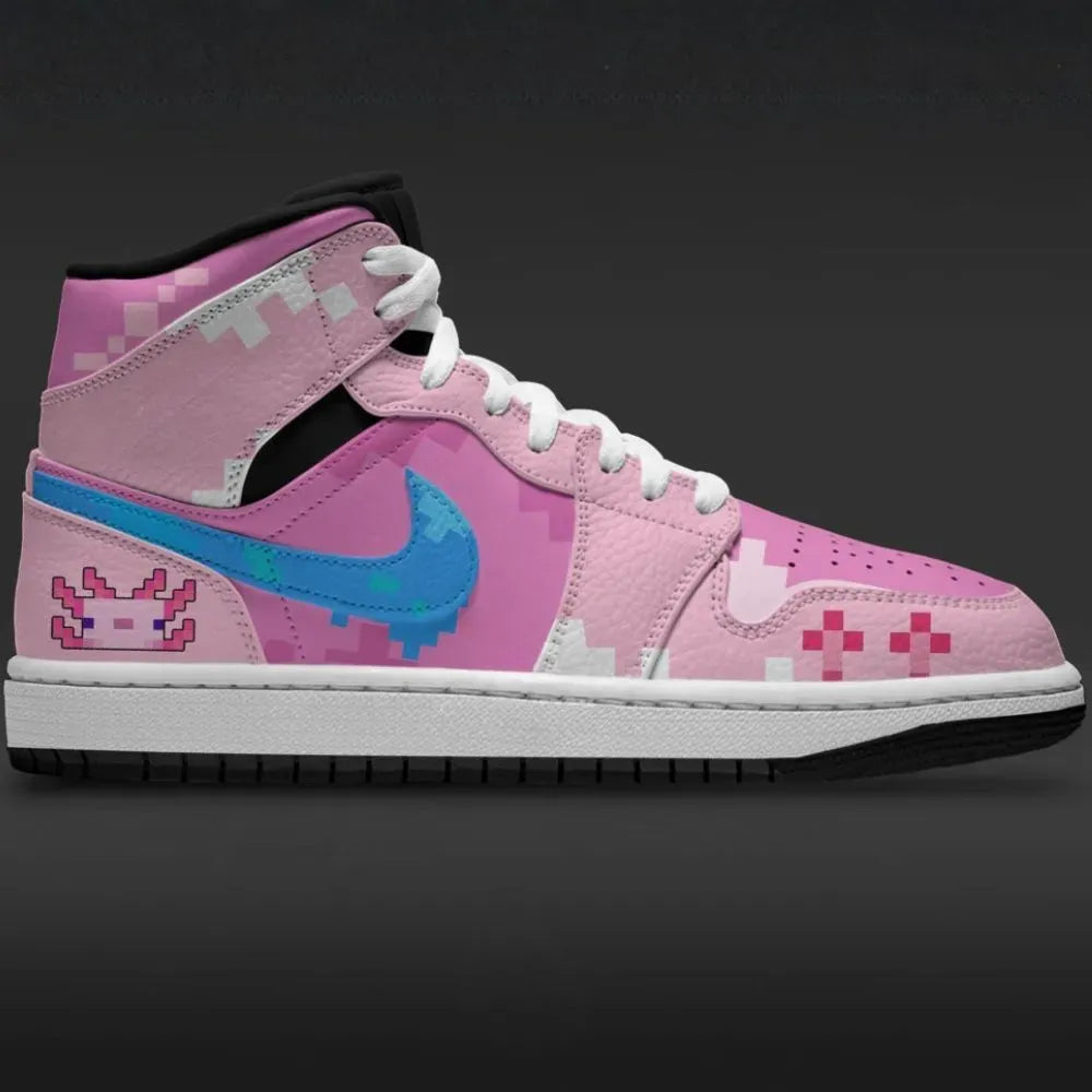 Axolotl Minecraft Custom High Top Shoes