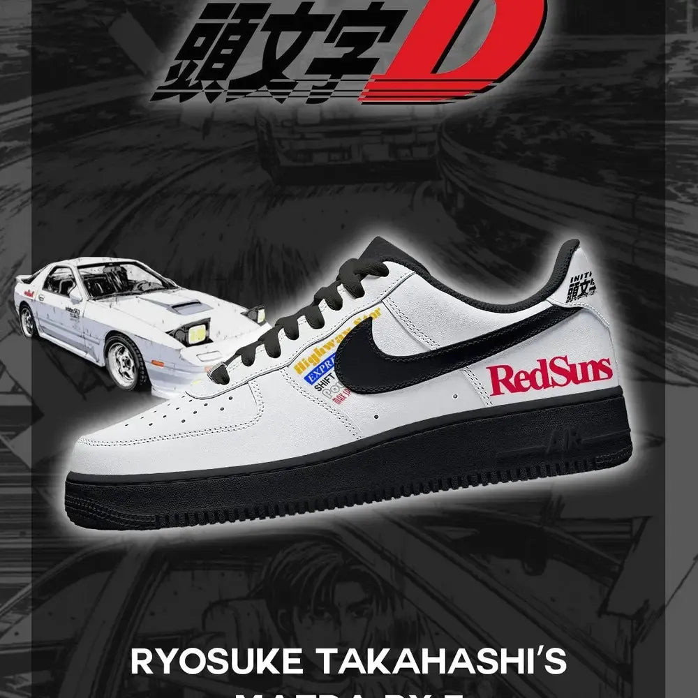 Keisuke Takahashi RX-7 FC3S V.3 Initial D Low Top Shoes