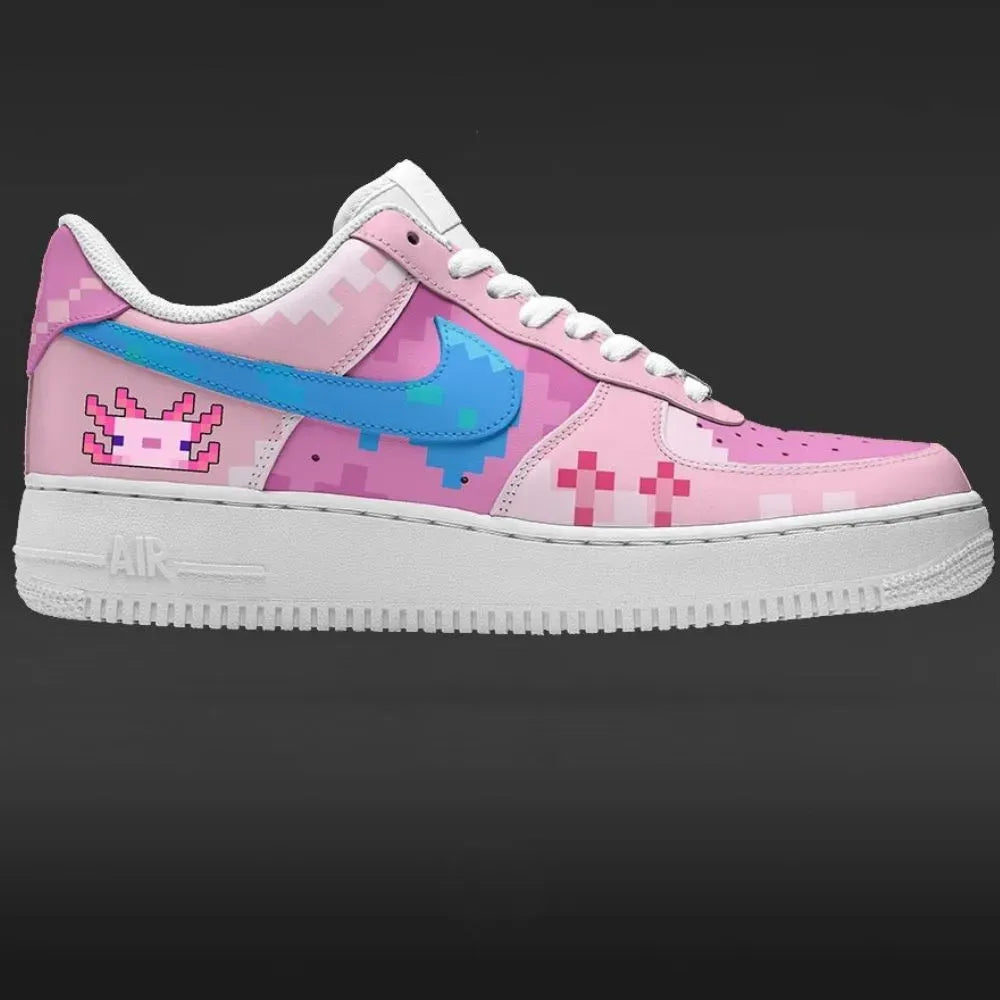 Axolotl Minecraft Custom Low Top Shoes