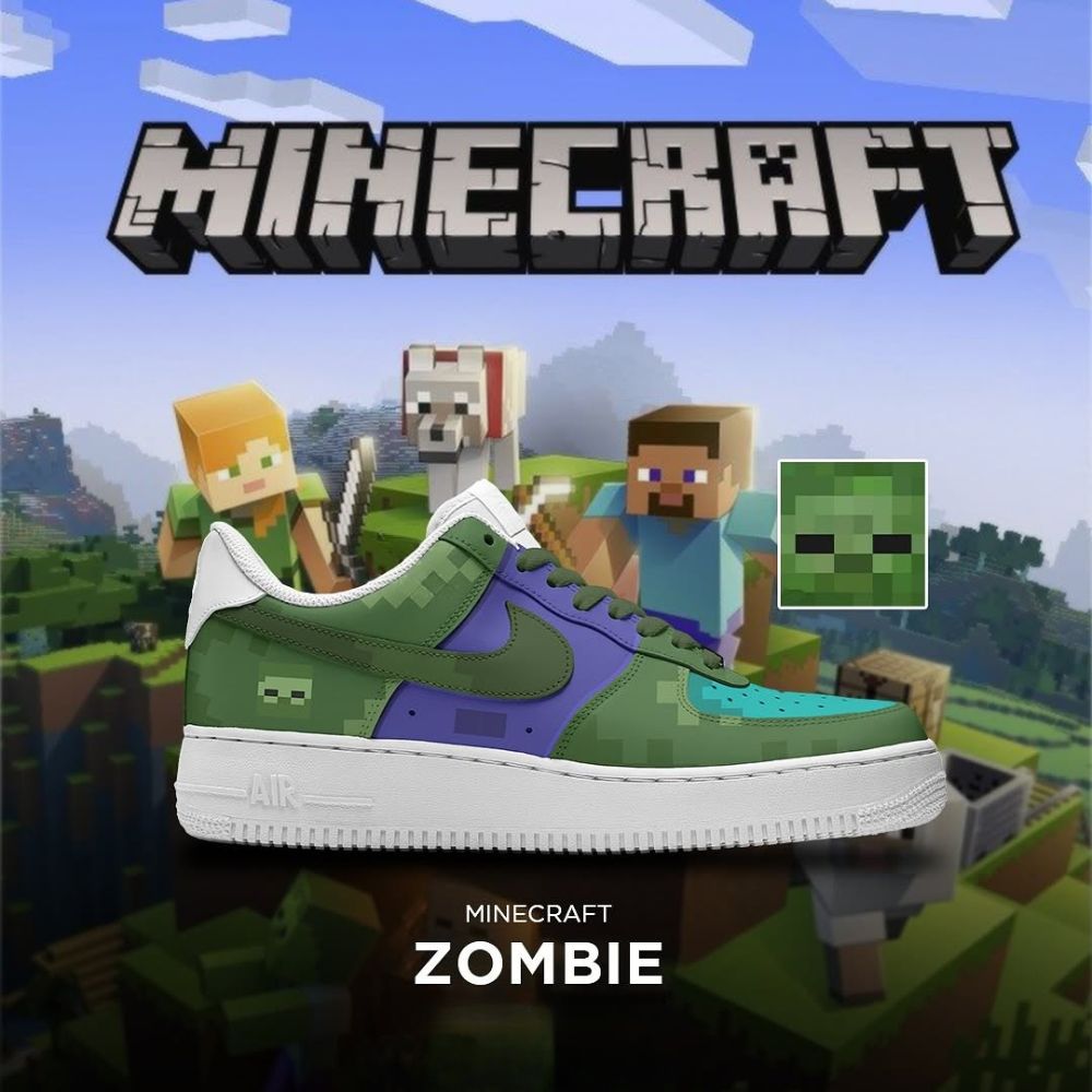 Zombie Mine Craft Low Top Shoes